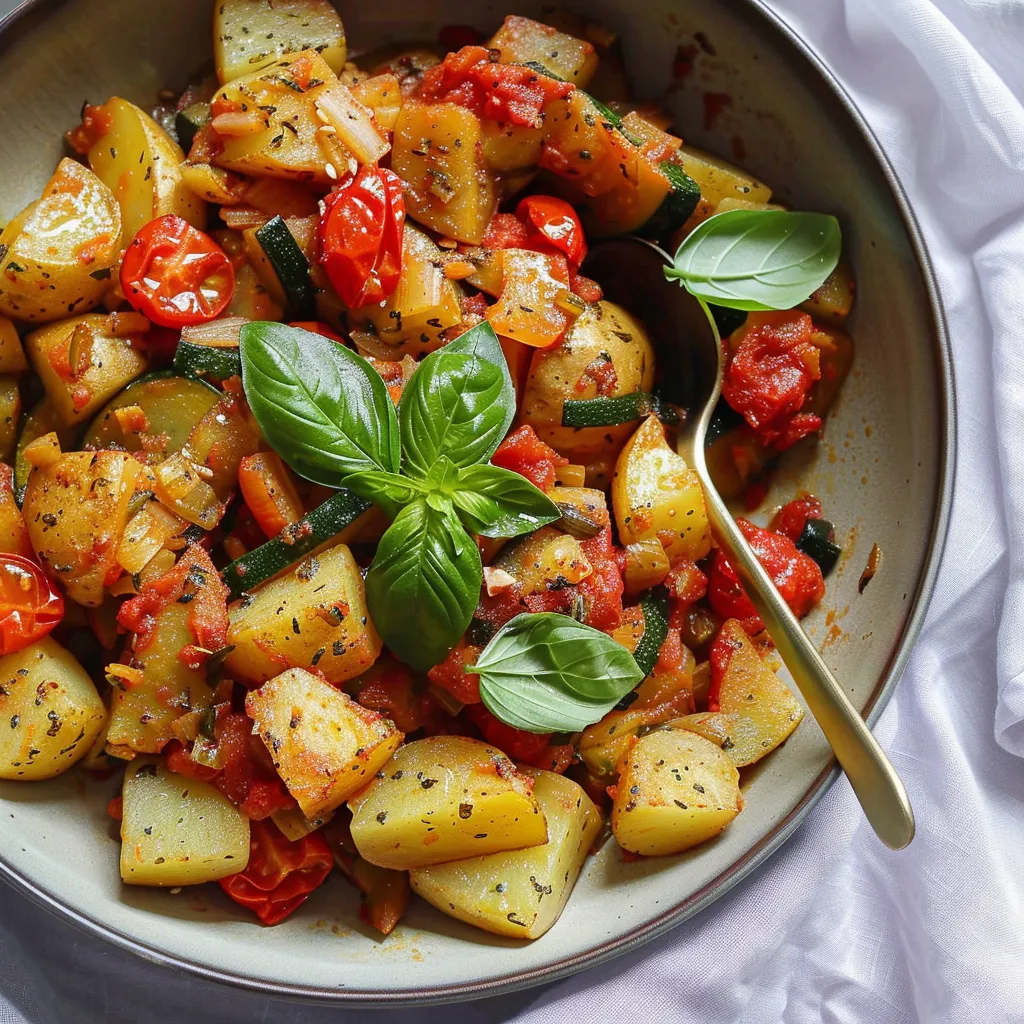 Poêlée de pommes de terre Ratte aux légumes d'été