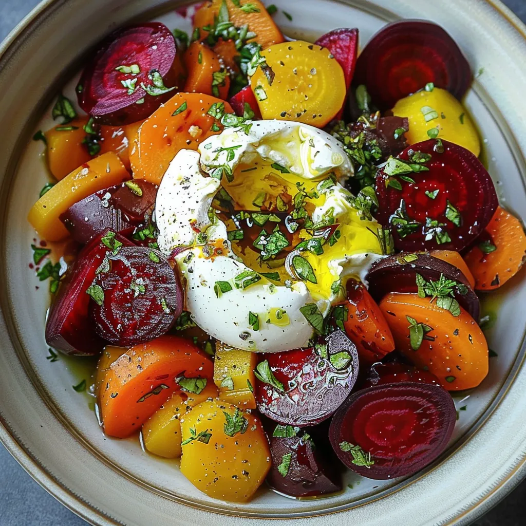 Salade de Légumes Rôtis et Burrata
