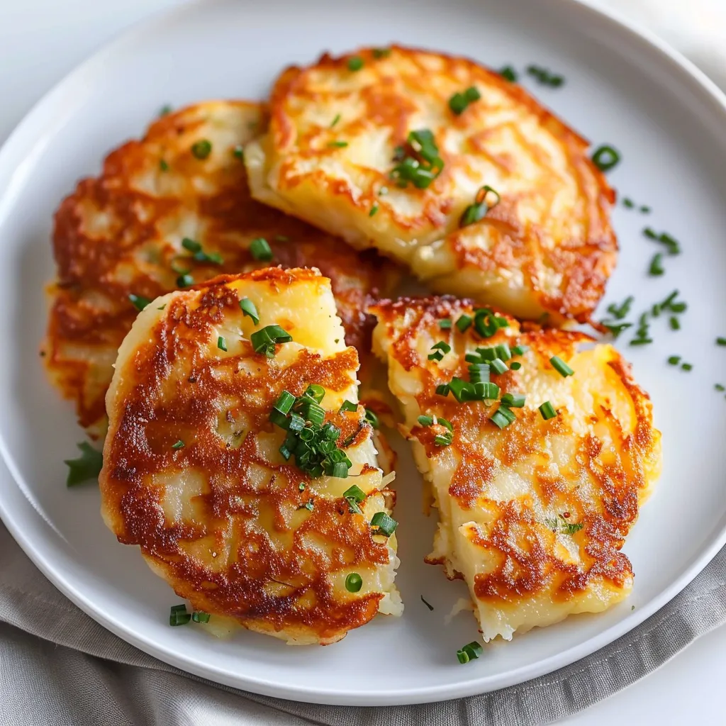Galettes de pommes de terre dorées et croustillantes