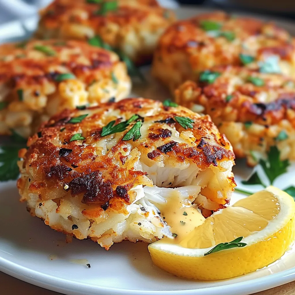 Galettes de Crabe cuites au Four