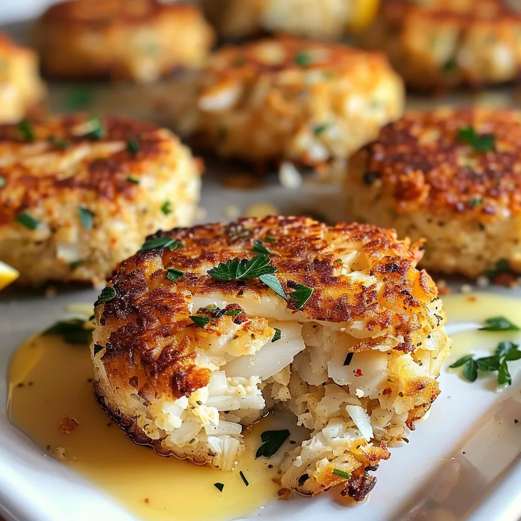 Croquettes de crabe au four dorées et croustillantes