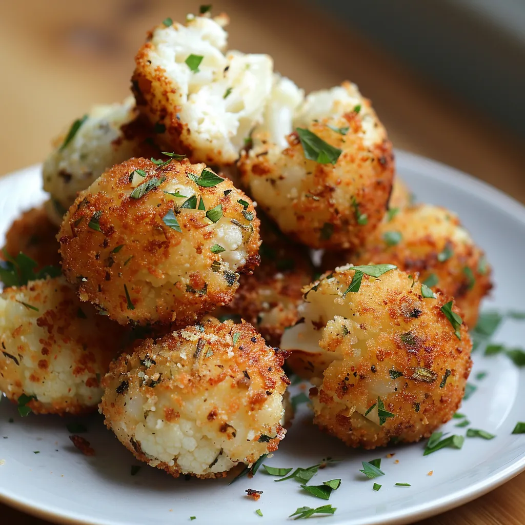 Croquettes de chou-fleur au Comté dorées et croustillantes