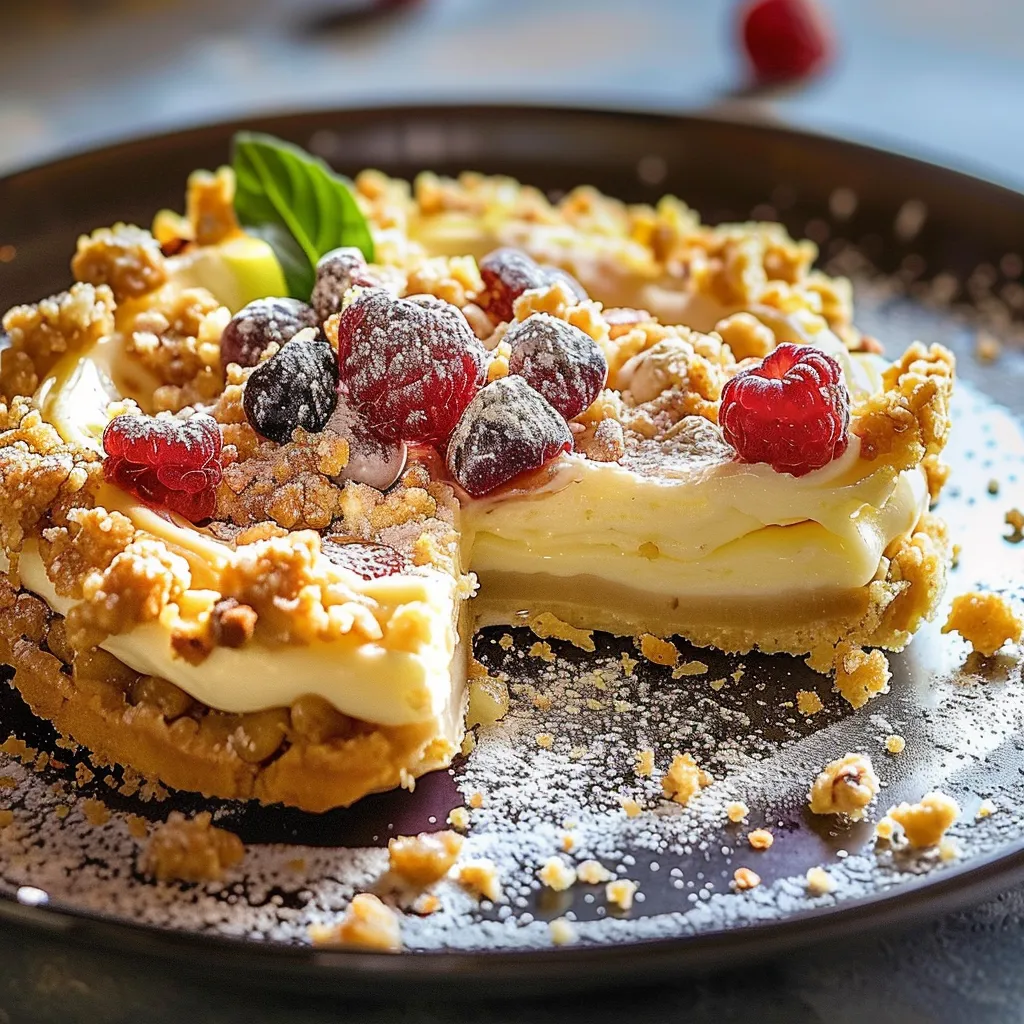tarte crumble aux fruits maison