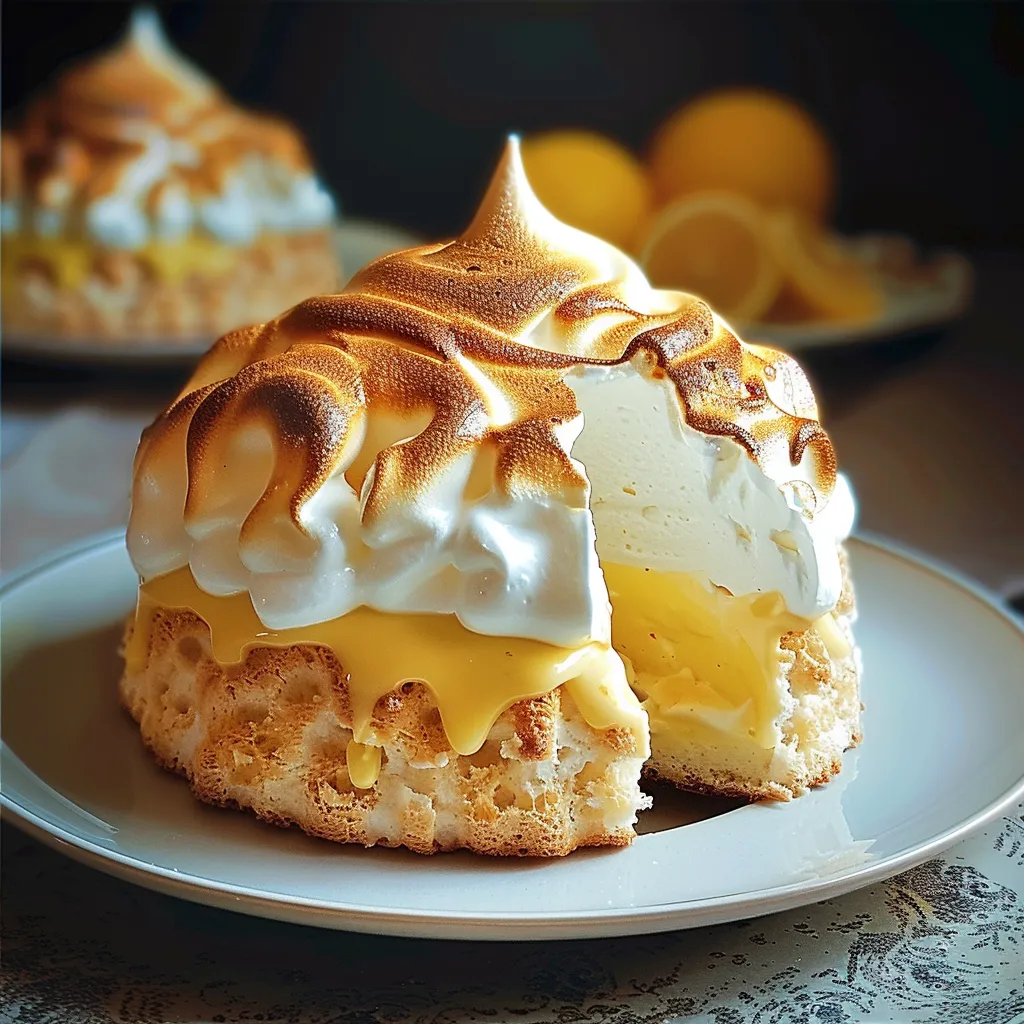 Dessert Charlotte Citron Meringuee