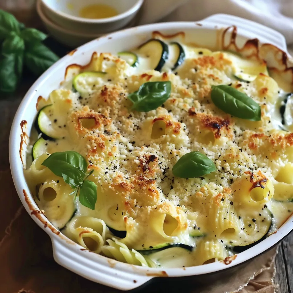 Gratin de Macaroni aux Courgettes
