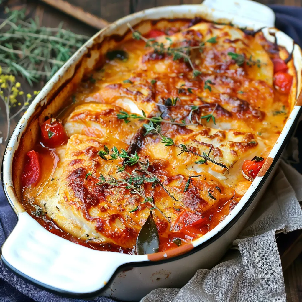 Gratin de poisson à la provençale
