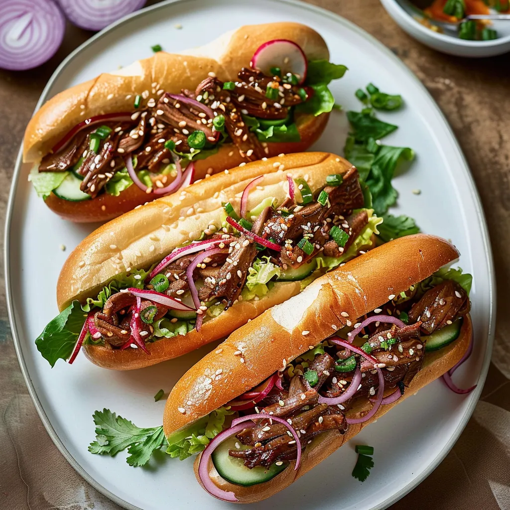 Sandwich Fusion au Bœuf Braisé