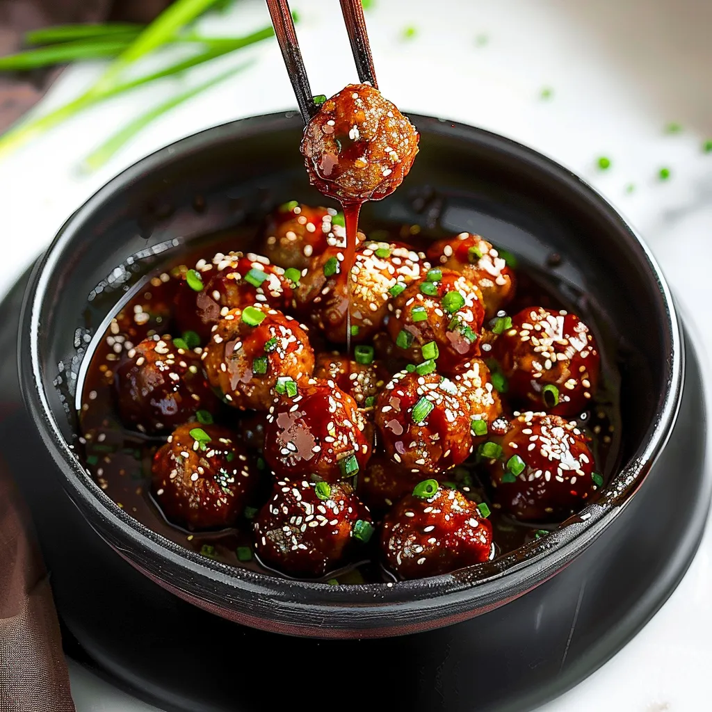Boulettes coréennes sauce laquée