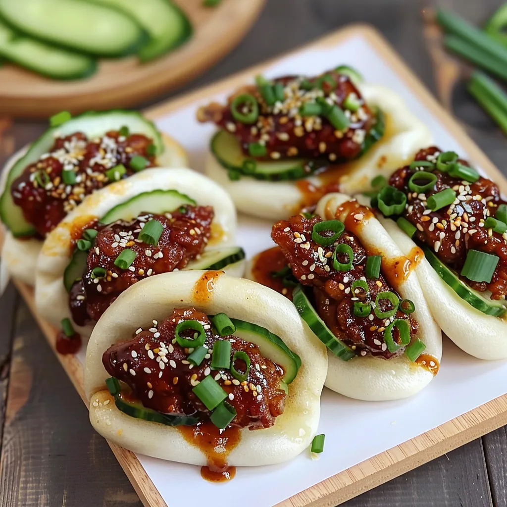 Baos au poulet croustillant