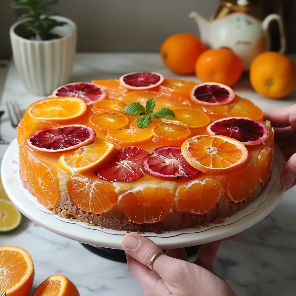 Gâteau aux agrumes en dégradé | Création pâtissière raffinée