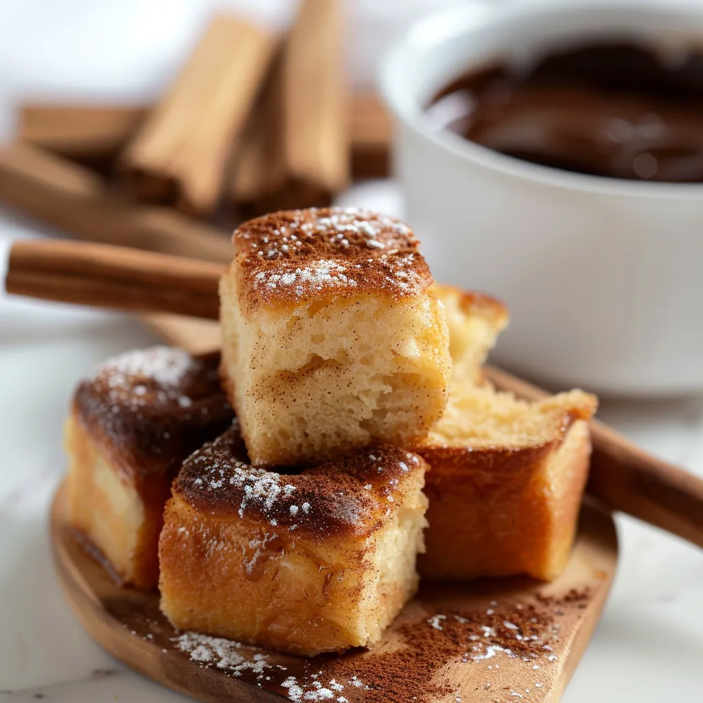 Cubes de brioche perdue à la française