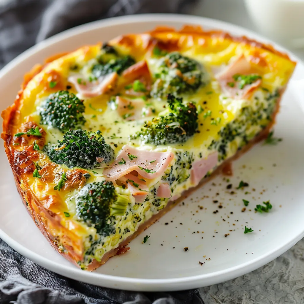 Clafoutis salé aux courgettes et jambon de Bayonne