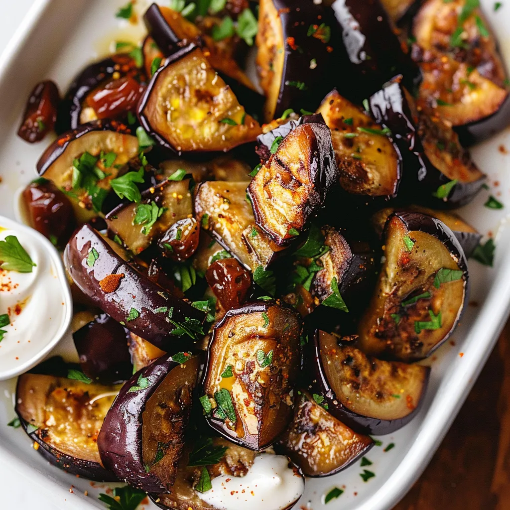 Aubergines rôties provençales aux herbes fraîches
