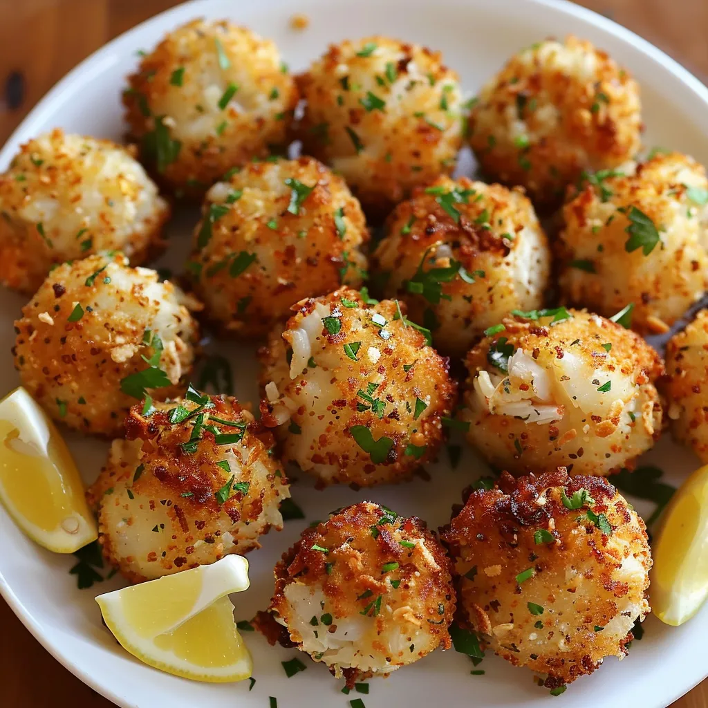 Croquettes de crabe dorées et croustillantes