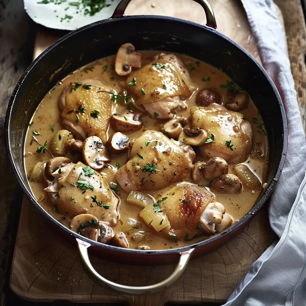 Poulet Mijoté au Cidre de Normandie