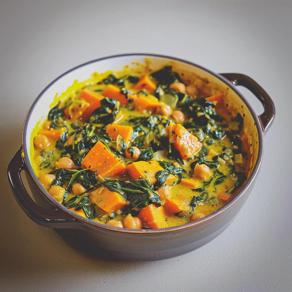 Curry Patate Douce aux Épinards