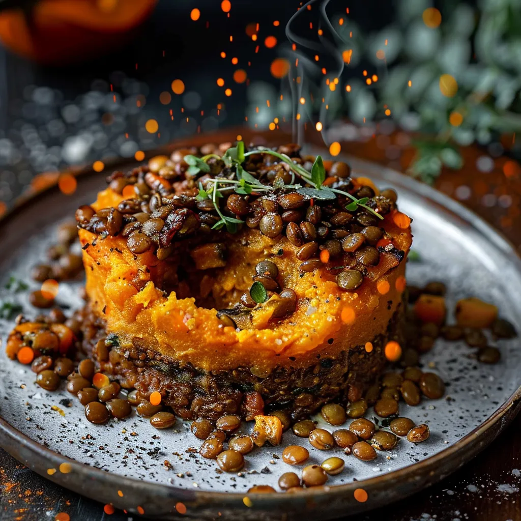 Hachis Parmentier Végétalien à la Courge et Lentilles