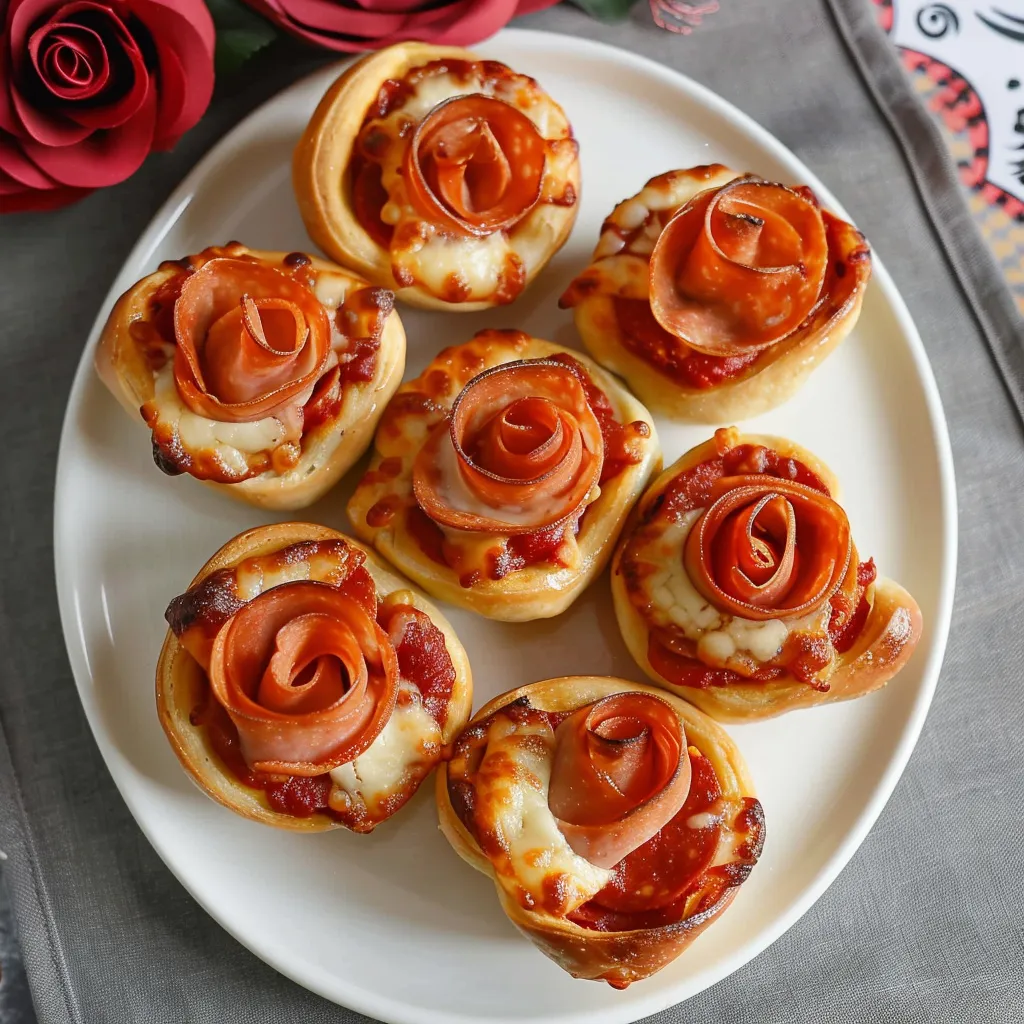 Roses de Pizza - Recette Saint-Valentin
