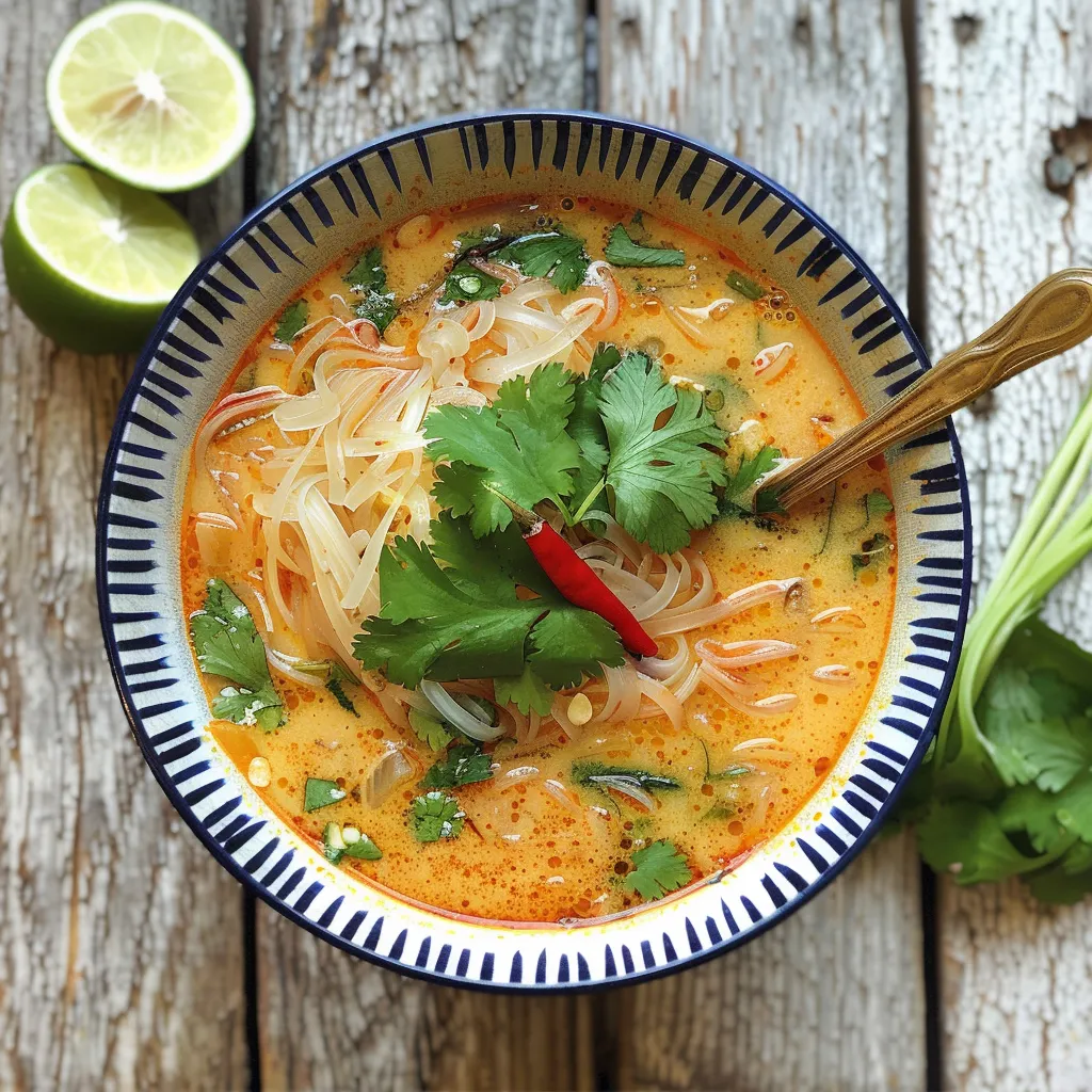 Soupe Thaï au Lait de Coco et Aromates