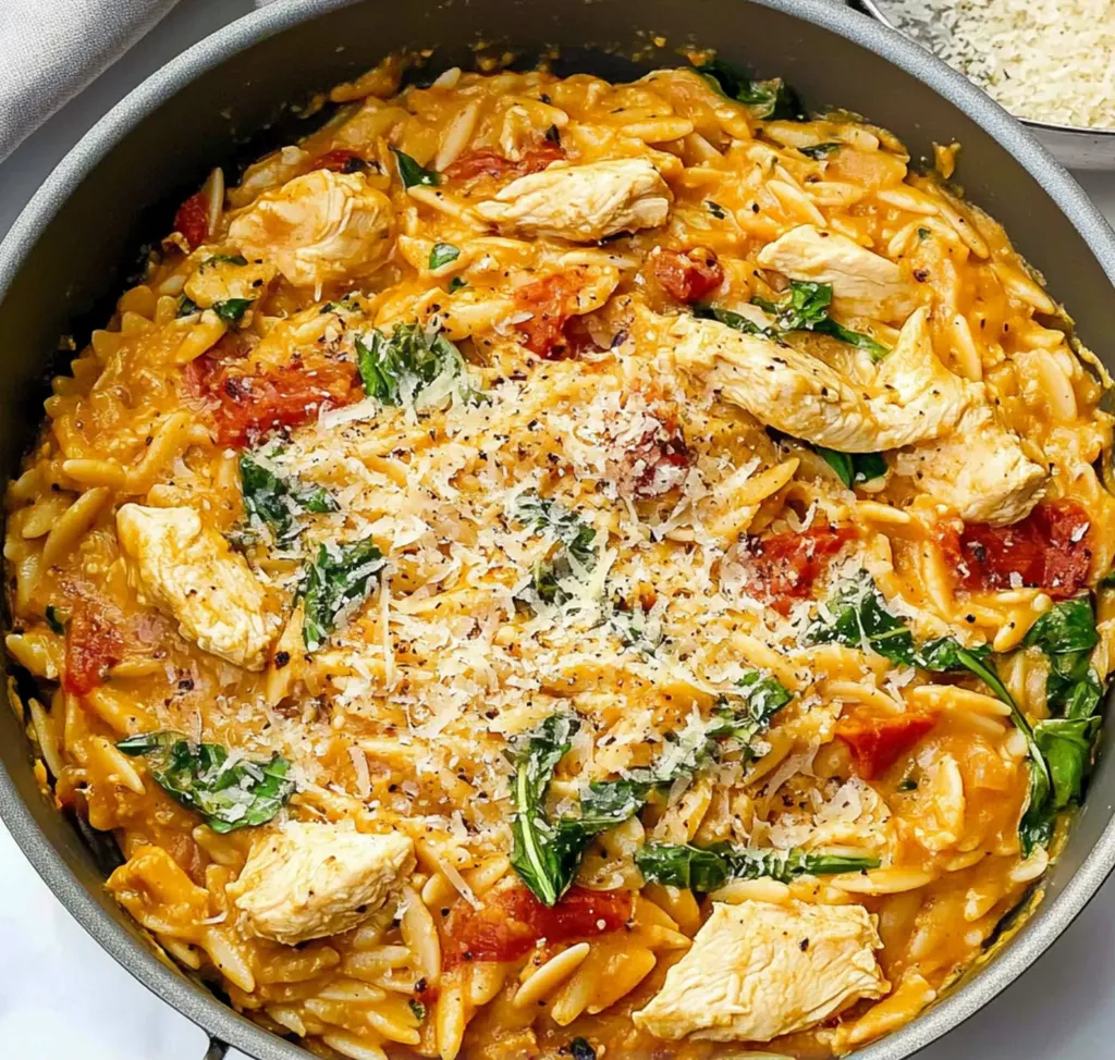Recette de Poulet à l'Orzo en Une Casserole