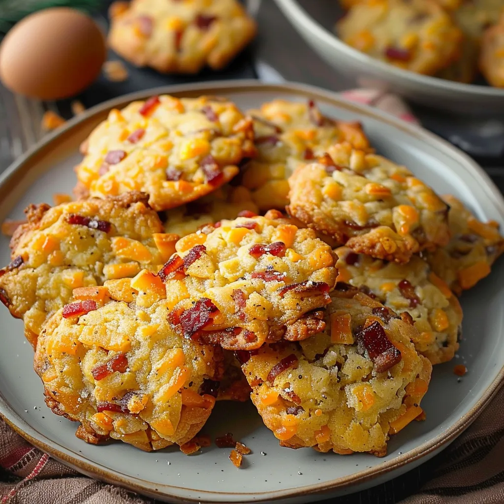 Cookies Salés aux Lardons et Emmental
