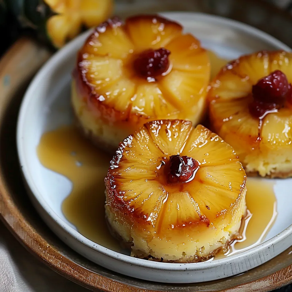 Mini Cheesecakes Ananas-Caramel - Dessert Gourmand