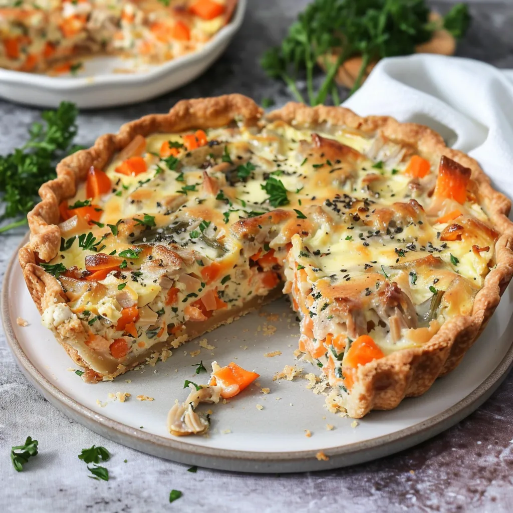 Quiche Carotte-Thon Dorée