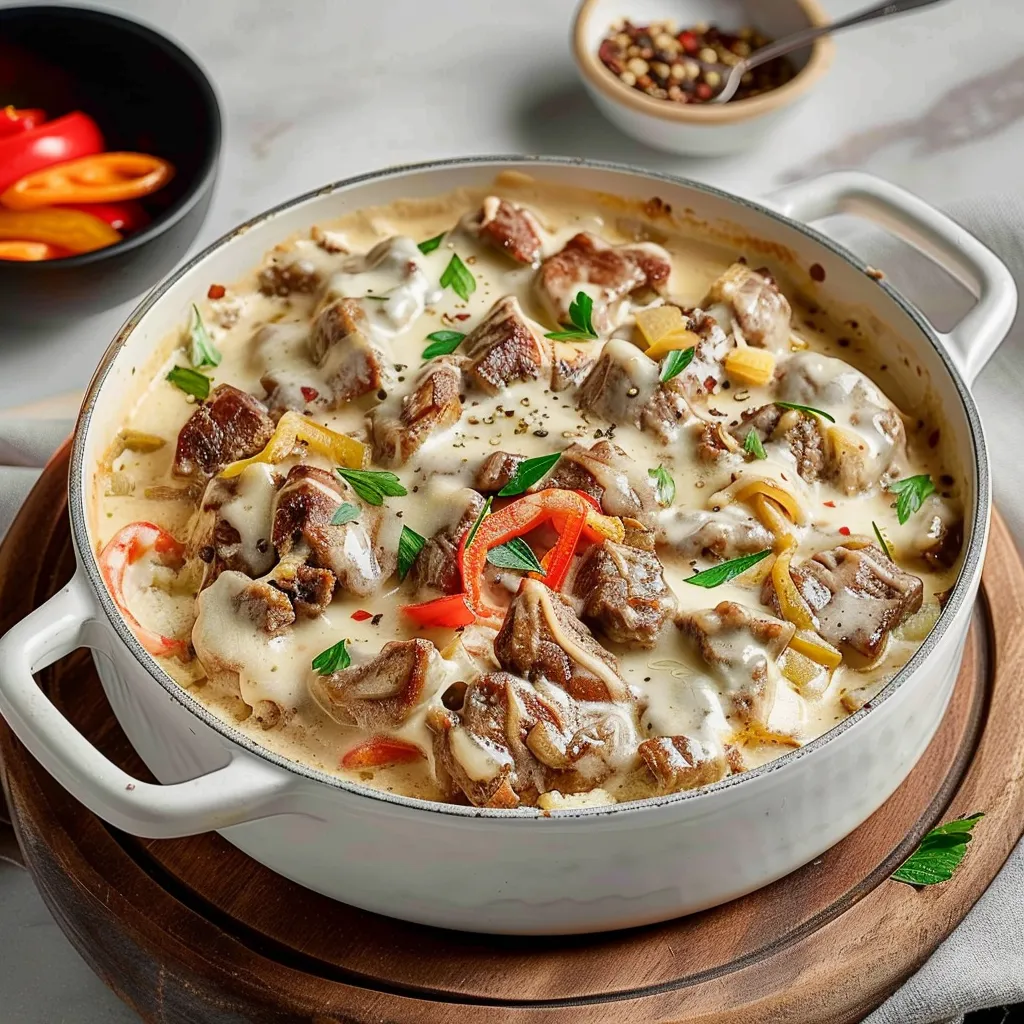 Cocotte Gratinée Façon Fondue Bourguignonne