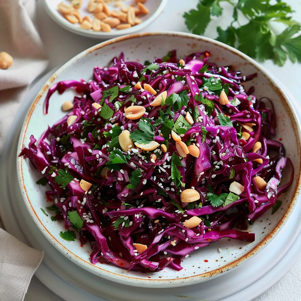 Salade de Chou Rouge Style Asiatique
