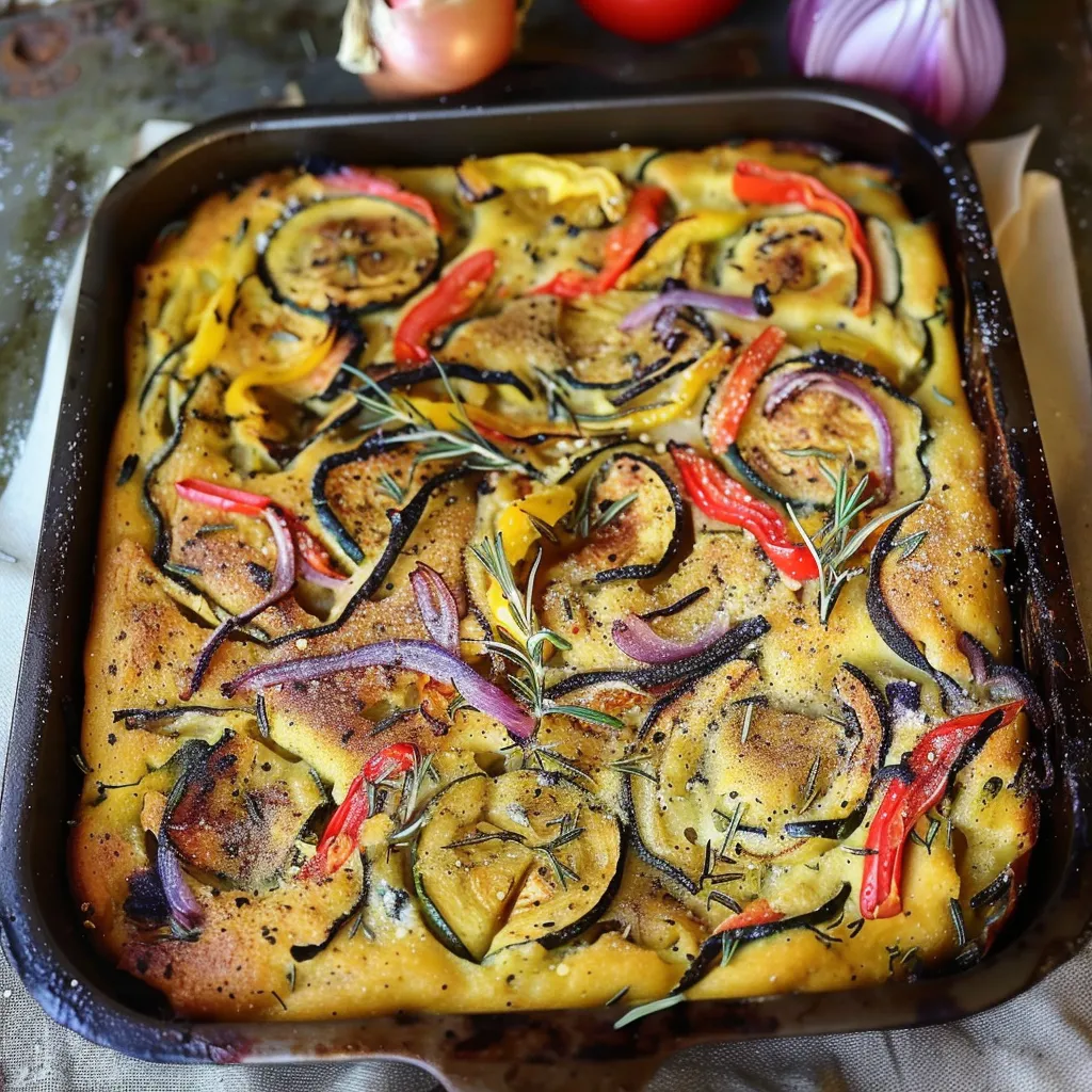 Socca aux Légumes Méditerranéens
