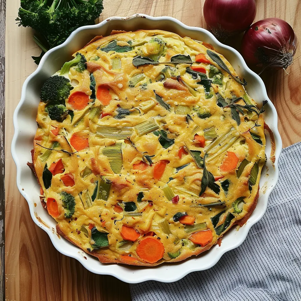 Quiche aux Légumes et Farine de Pois Chiches