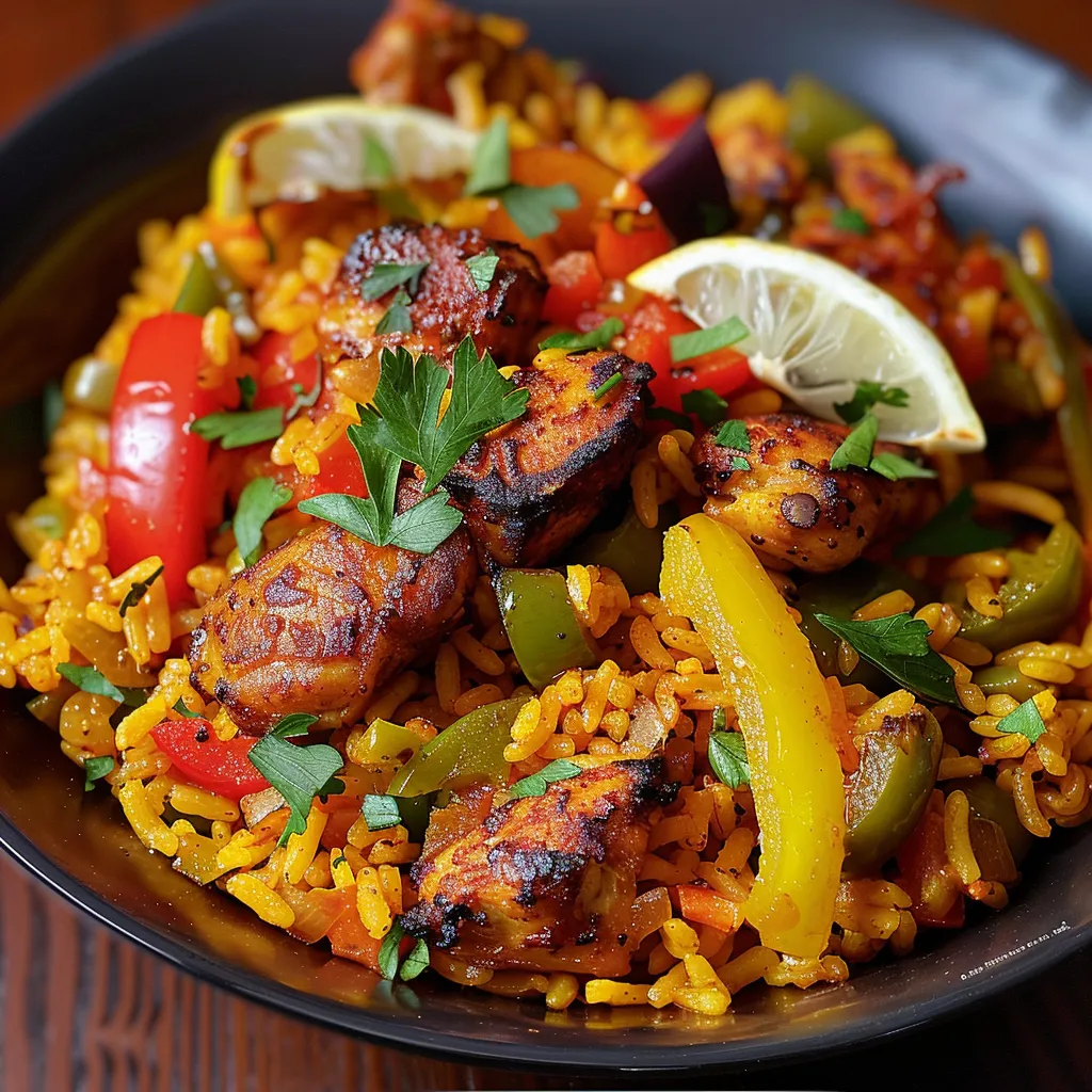 Riz aux Merguez et Poulet - Un Plat Familial Savoureux
