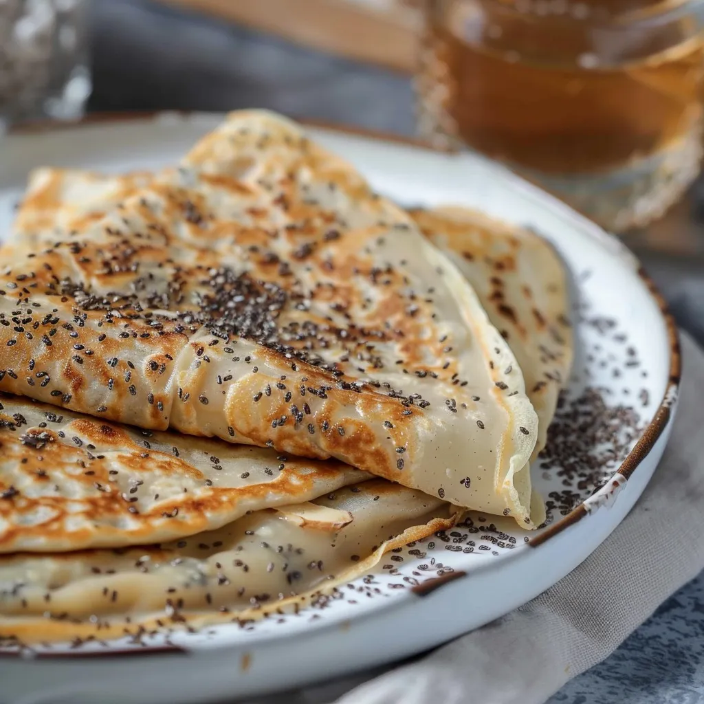 Crêpes au Lait d'Amande et Graines de Chia