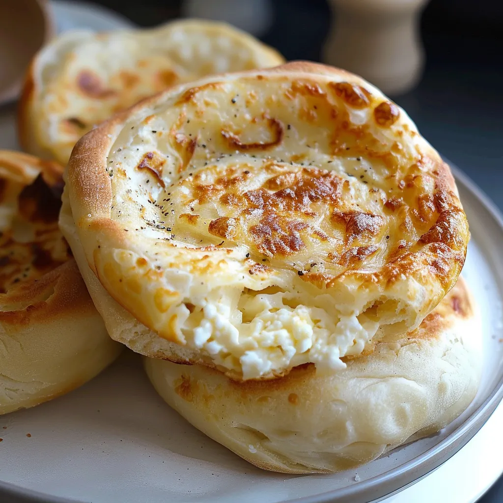 Pain au yaourt farci au fromage fait maison