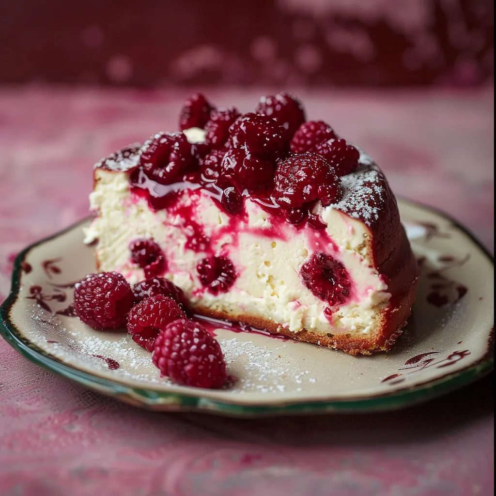 Gâteau Fondant Ricotta Framboises