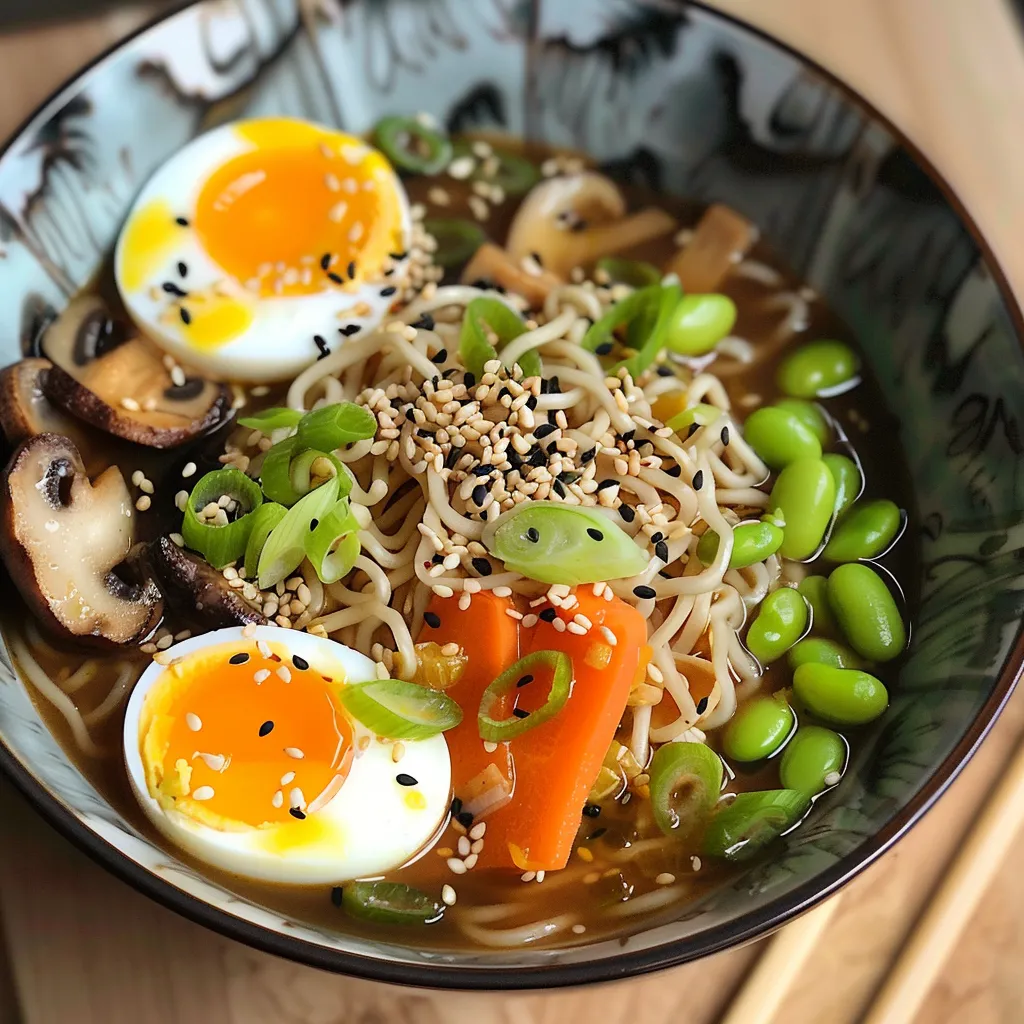 Soupe japonaise légère (Ramen végétarien)