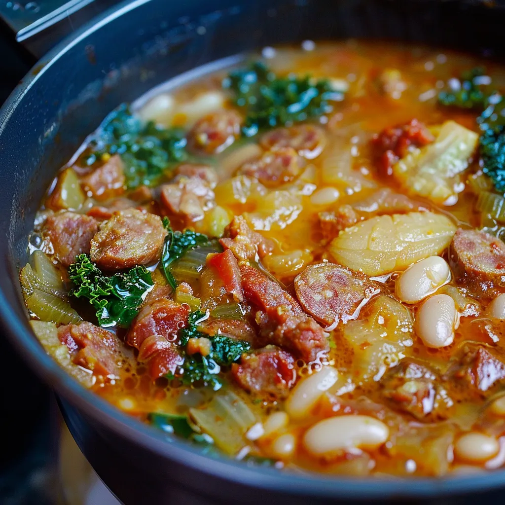 Soupe de Chou Frisé, Haricots et Chorizo Recette facile