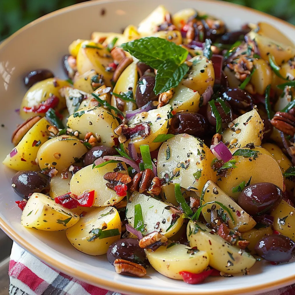 Salade de Pommes de Terre Style Grec - Recette Facile et Savoureuse