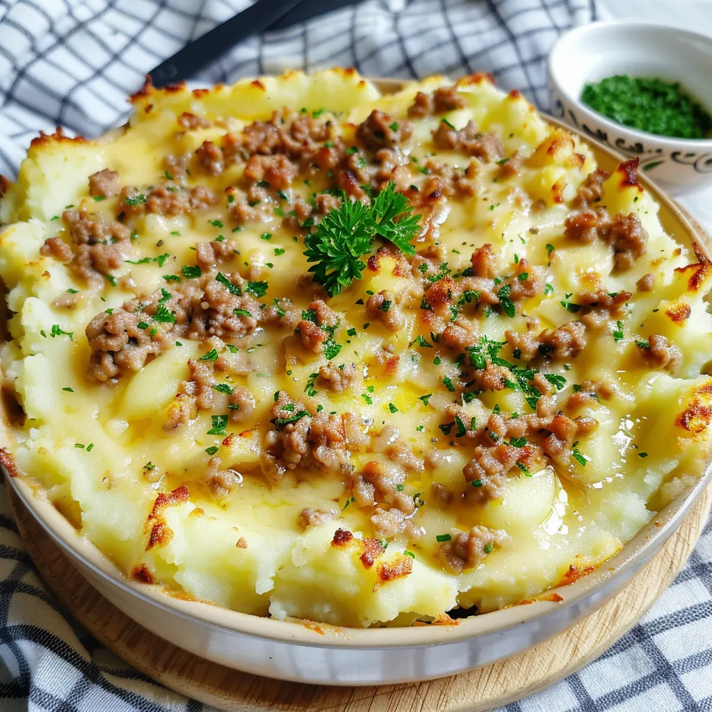 Viande Hachée avec Purée de Pommes de Terre Maison