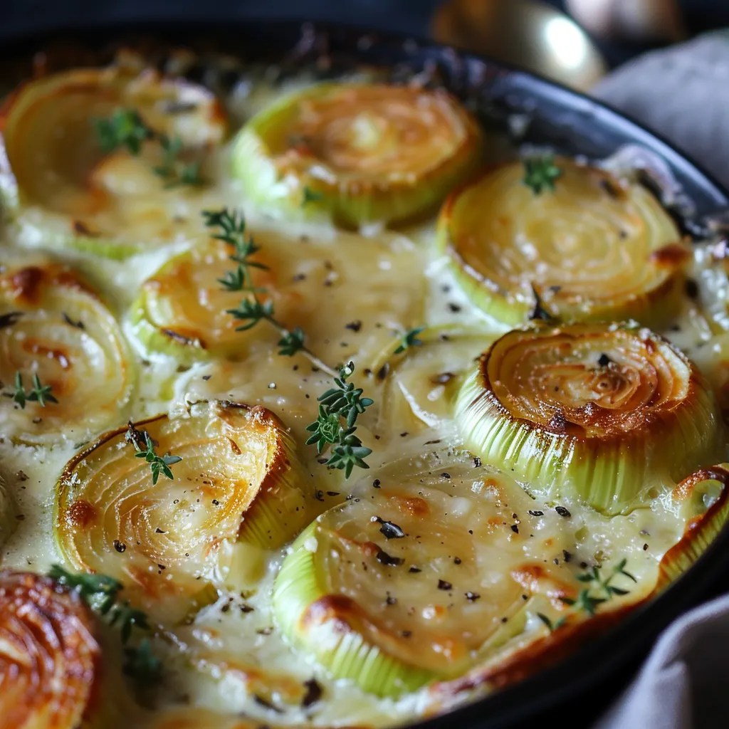 Gratin de poireaux au parmesan Un classique français