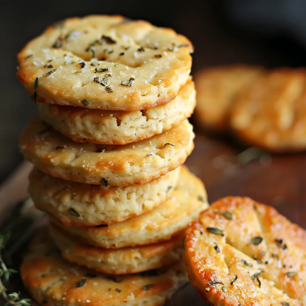 Petits biscuits au fromage et herbes craquants