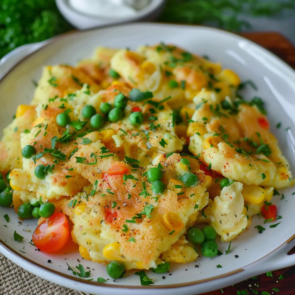 Schmarrn légumes avec sauce maison aux herbes