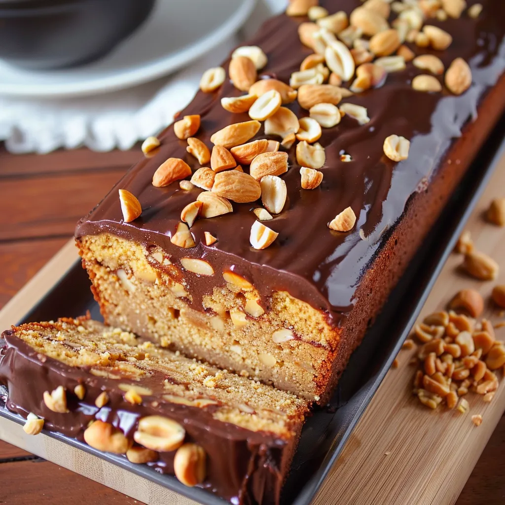 Recette facile du cake chocolat-cacahuète maison