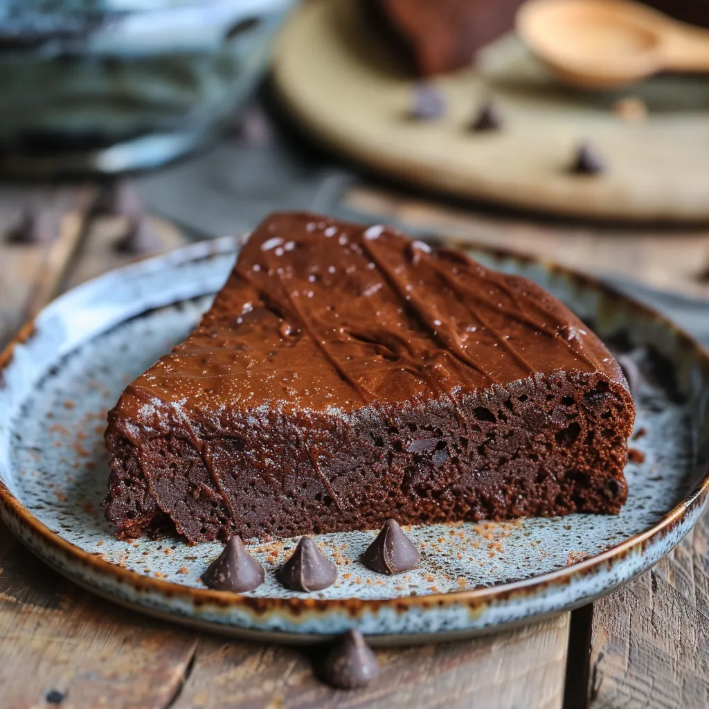 Gâteau extrêmement léger au chocolat, sans sucre, beurre, huile ni lait