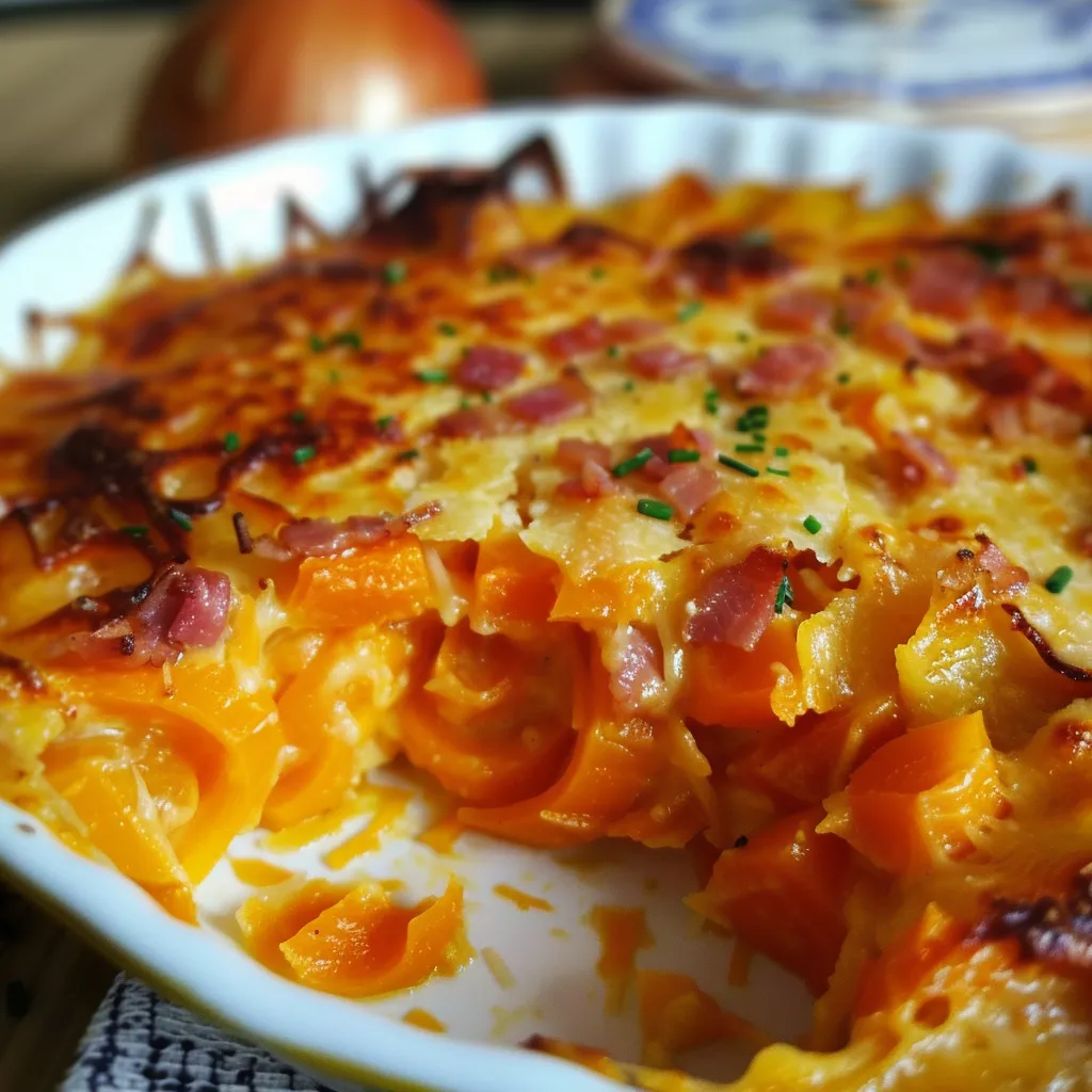 Plat de carottes gratinées à la cancoillotte