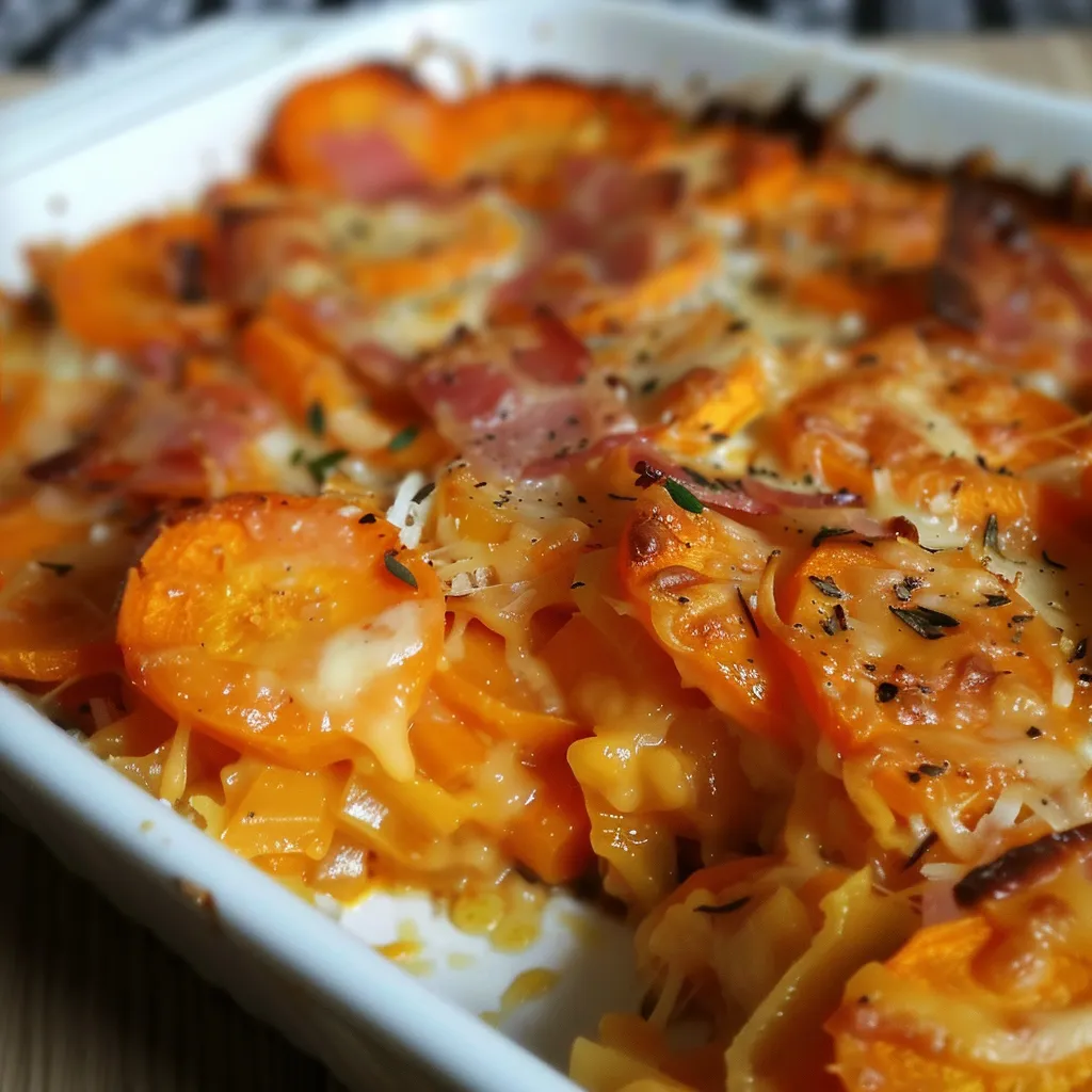 Gratin de carottes à la cancoillotte - Recette traditionnelle