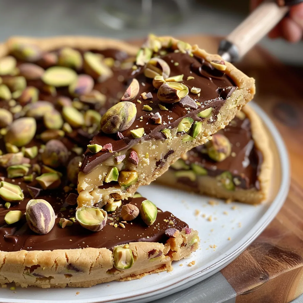 Pizza Cookie Pistache Chocolat au Lait