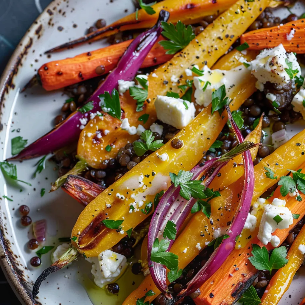 Légumes rôtis moelleux avec fêta crémeuse