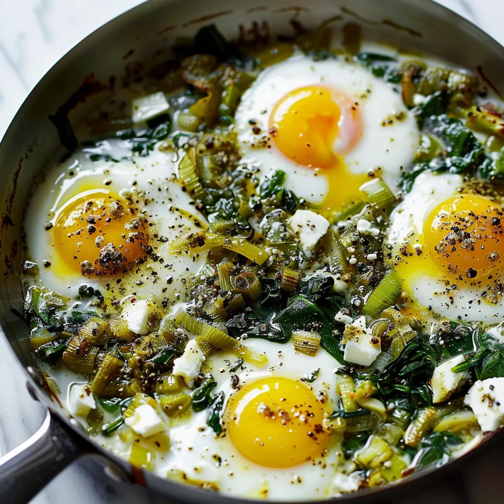Œufs, poireaux et zaatar parfumés façon Ottolenghi