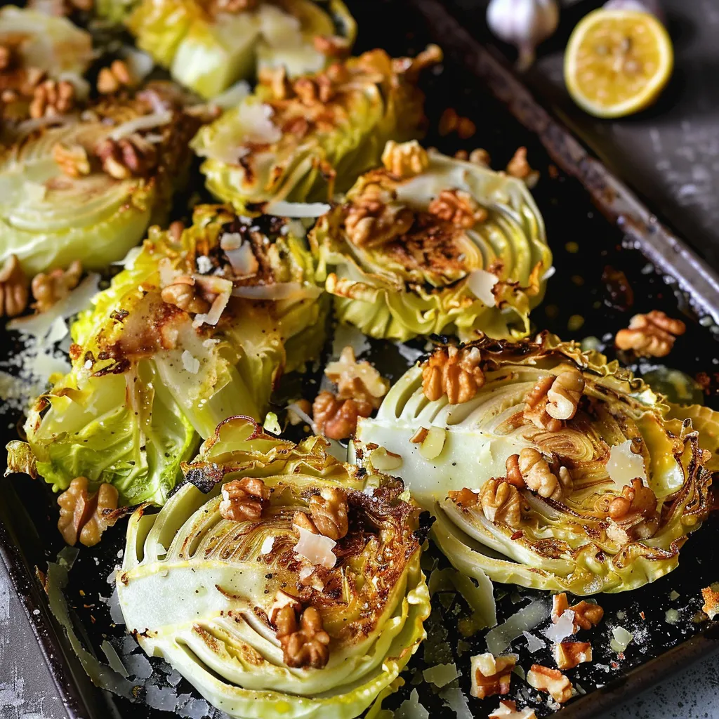 Recette de Chou Vert Rôti, Noix et Parmesan